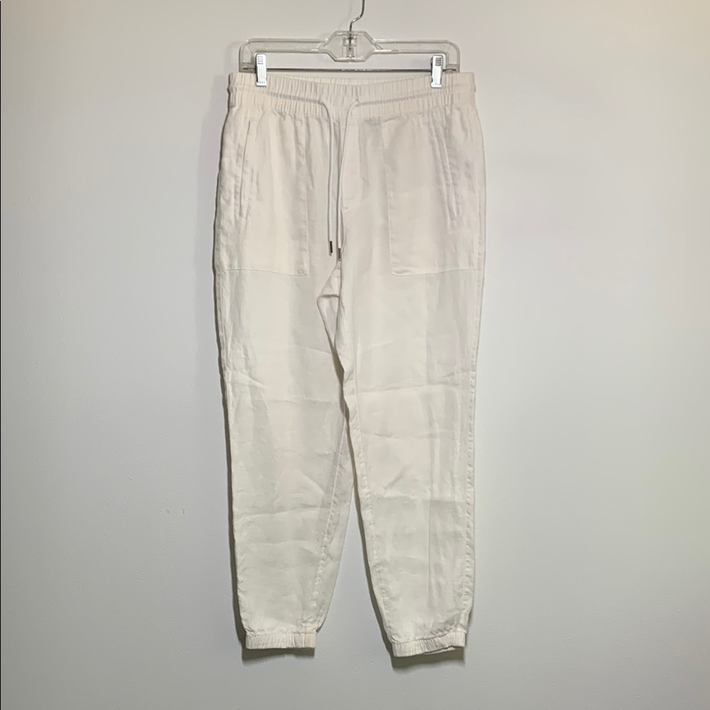 ATHLETA Linen Off-White Joggers Women’s size 8